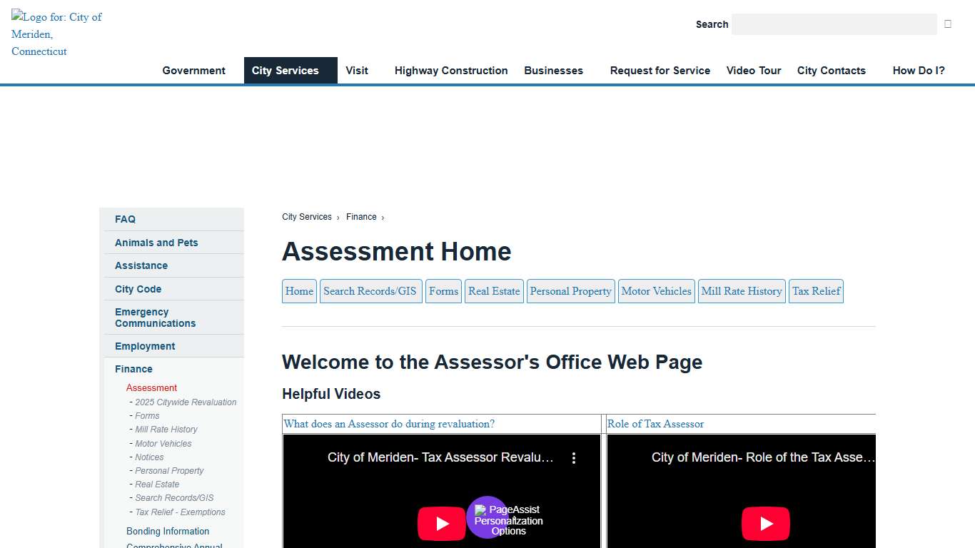 Assessment City of Meriden, CT