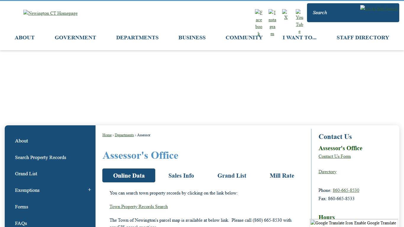 Assessor's Office Newington, CT